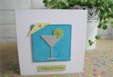Handmade Card for New Job Cocktail Birthday Card or Congratulations Card Handmade
