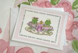 Handmade Card for New Job Frog Tea Party Greeting Card Frog Tea Cards Handmade