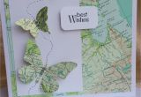 Handmade Card for New Job Multi Purpose butterfly Map Card for Anyone who S Moving
