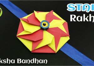 Handmade Card for Raksha Bandhan Star Flower Rakhi for Raksha Bandhan Design 20 A A A A