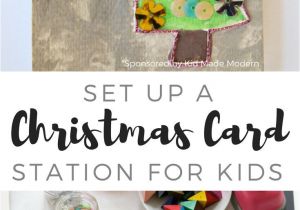 Handmade Card From Recycled Materials A Homemade Christmas Card Making Station for Kids with