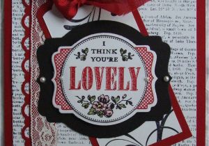 Handmade Card From Recycled Materials You Re Lovely Stampin Up My Tanglewood Cottage Cards