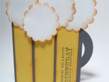 Handmade Card Ideas for Husband Beer Mug Birthday Card Also Makes Great Party Invitation