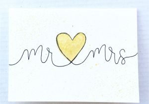 Handmade Card Ideas for Husband Hand Lettered Wedding Card Blank Inside Envelope Included