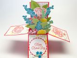 Handmade Card In A Box Flower Pop Up Box Card 3d Card Pop Up Box Cards Cards