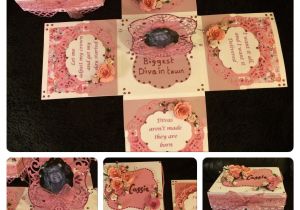 Handmade Card In A Box Handmade Exploding Box Diva Birthday Card Birthday Cards
