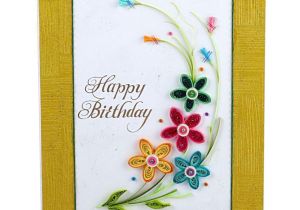 Handmade Design Of Greeting Card Swapnil Arts Handmade 3d Paper Quilling Happy Birthday
