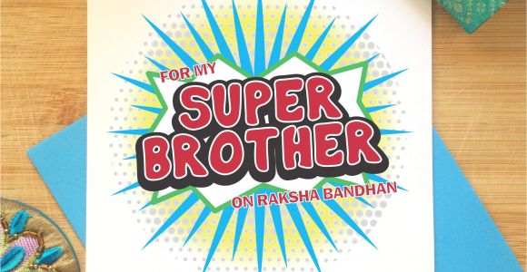 Handmade Greeting Card for Rakhi Raksha Bandhan Card for Brother Rakhi Greeting Indian