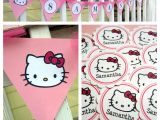 Handmade Hello Kitty Birthday Card Hello Kitty Birthday Baby Shower Favor Tags Candy Labels