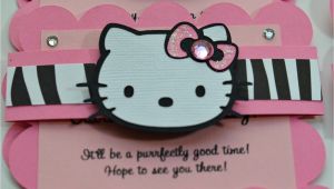 Handmade Hello Kitty Birthday Card Hello Kitty Birthday Party Invitations with Images Hello
