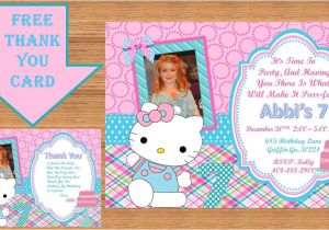 Handmade Hello Kitty Birthday Card Hello Kitty Invitation Hello Kitty Birthday Hello Kitty