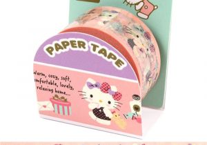 Handmade Hello Kitty Birthday Card Hello Kitty Paper Masking Seal Roll Tape Hellokitty