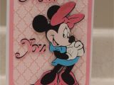 Handmade Miss You Card Ideas Disney Minnie Mouse Miss You Card for Little Girl Miss