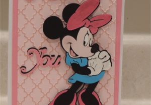 Handmade Miss You Card Ideas Disney Minnie Mouse Miss You Card for Little Girl Miss