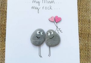 Handmade Miss You Card Ideas Mum Birthday Card Mother S Day My Mum My Rock Thank You
