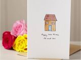Handmade New Home Card Ideas Personalised House Hand Illustrated New Home Card