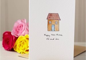 Handmade New Home Card Ideas Personalised House Hand Illustrated New Home Card