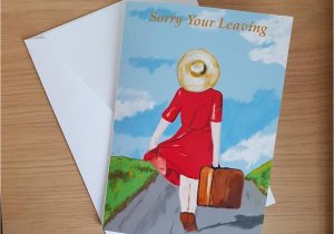 Handmade New Job Card Ideas sorry Your Leaving New Job Travelling Goodbye Farewell
