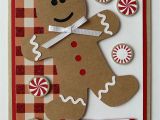 Handmade New Year Card Designs Handmade Gingerbread Man Christmas A2 Card Christmas