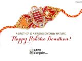 Handmade Rakhi Card for Brother Karobargain Wishes You All Happyrakshabandhan