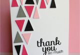 Handmade Thank You Card Designs Triangle Filled Thanks Tarjetas De Cumpleaa Os Hechas A