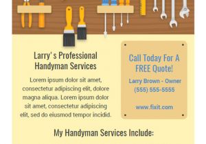 Handyman Flyer Templates Free Download Best Handyman Flyers for Sale