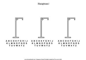 Hangman Template Free Pen and Paper Games Printable Pencil and Paper