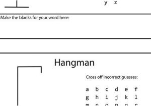 Hangman Template Hangman Template Printable the Puzzle Den Free Hangman