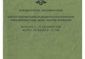 Hao Xiang Chi Invitation Card 3 International Music theatre Workshop 1989 by Music