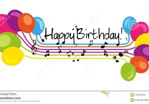 Happy Birthday Card and song Happy Birthday Greeting Card with Lettering Design Stock