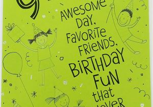 Happy Birthday Card and Wishes Happy 9th Birthday Greeting Card Enjoy the Fun and Have A