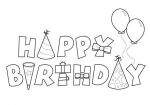 Happy Birthday Card Coloring Pages Free Happy Birthdaycoloring Pages Coloring Home