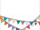 Happy Birthday Card Coloring Pages Happy Birthday Card with Bunting Flags Free Printable