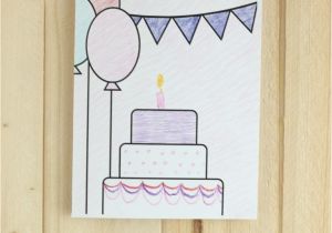 Happy Birthday Card Easy and Simple Birthday Coloring Pages Birthday Card Drawing Happy