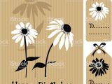 Happy Birthday Card Flower Design Alles Gute Zum Geburtstagkarte Mit sonnenhutpflanzengattung
