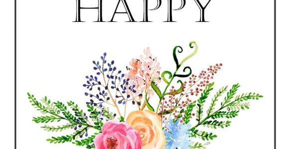 Happy Birthday Card Flower Design Happy Birthday Free Printable Gift Tags Birthday Gift Tags