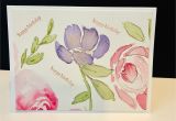 Happy Birthday Card Flower Design Watercolor Greeting Card Happy Birthday Card Hand Painted