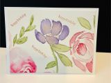 Happy Birthday Card Flower Design Watercolor Greeting Card Happy Birthday Card Hand Painted