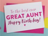 Happy Birthday Card for Best Friend Best Ever Great Aunt Great Auntie Birthday Card