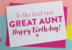 Happy Birthday Card for Best Friend Best Ever Great Aunt Great Auntie Birthday Card