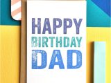 Happy Birthday Card for Father Happy Birthday Dad Colourful Greetings Card by Do You