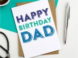 Happy Birthday Card for Father Happy Birthday Dad Colourful Greetings Card by Do You