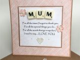Happy Birthday Card Ideas for Mom Happy Birthday Mum I Love You Quote Scrabble Tile Card