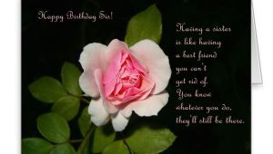 Happy Birthday Card Rose Images Happy Birthday Sis with Rose Card Zazzle Com with Images