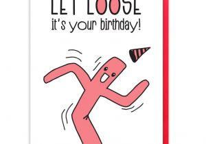 Happy Birthday Card to Boss Funny Letterpress Birthday Card Wacky Waving Inflatable