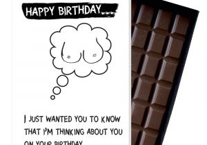 Happy Birthday Card to Boyfriend Funny Birthday Gift for Men Boyfriend Husband Rude Boxed Chocolate Greeting Card Present Od126