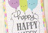 Happy Birthday Card with Music Birthday Card Lawn Fawn Happy Happy Happy Doodlebug