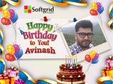 Happy Birthday Card with Name and Photo We are Delighted to Wish You A Happy Birthday Avinash