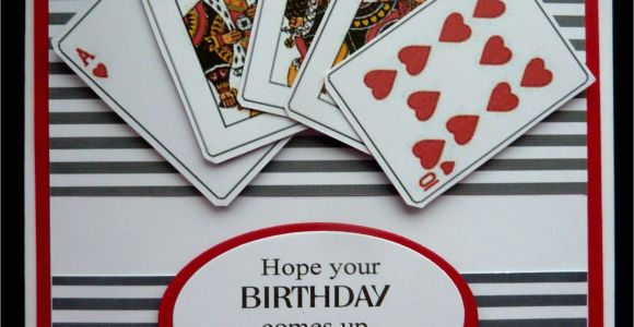 Happy Birthday Card with Name Edit S459 Hand Made Birthday Card Using Playing Card Images