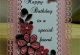 Happy Birthday Card with Quilling Paper Pink Birthday Card with Spellbinders Dies and Quilled